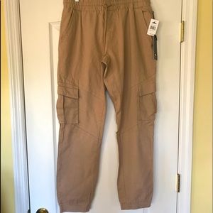 Fly Society Drawstring Cargo Pants Large Stone